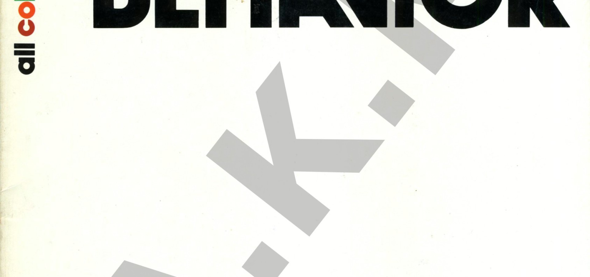 Modern Sexual Behavior, Volume One / Number One (Oct. Nov, Dec., 1972)