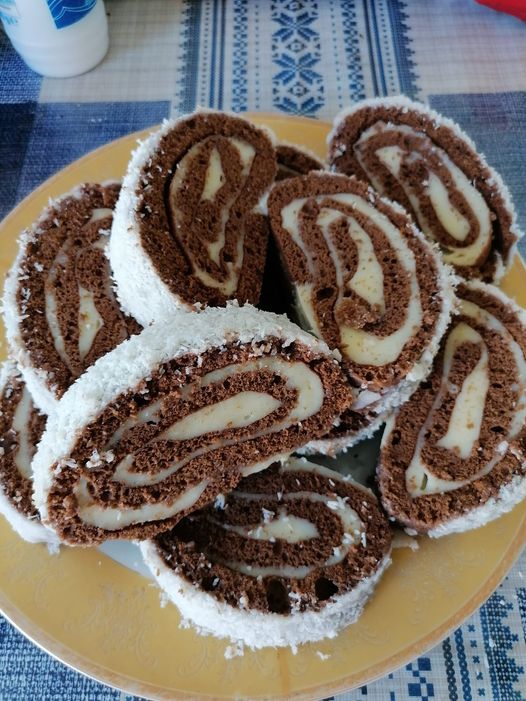 Ρολό με κρέμα σοκολάτας